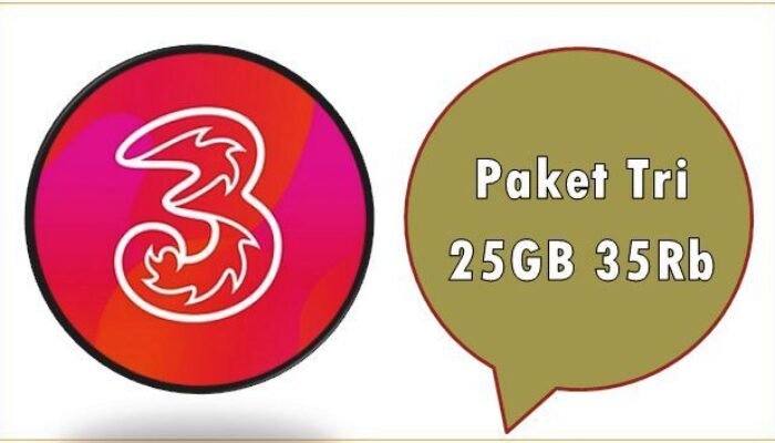 Cara Daftar Paket Tri 25GB 35Rb